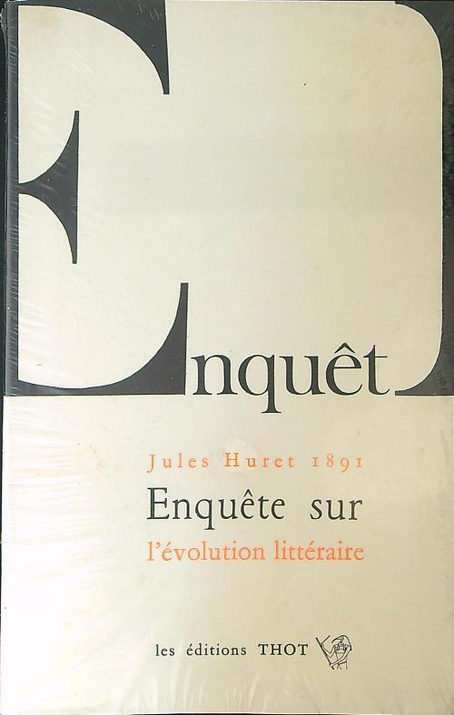 Enquete sur l'evolution litteraire - Jules Huret - copertina