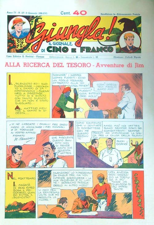 Giungla! Il giornale Cino e Franco. Ristampa integrale dal 127 al 144 vol I 1938 - copertina