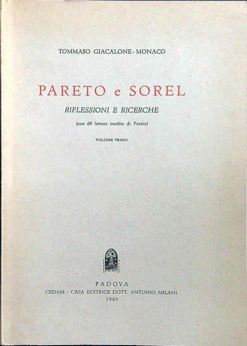 Pareto e Sorel volume primo