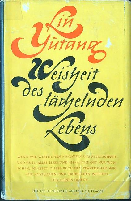 Weisheit des Lachelnden Lebens - Lin Yutang - copertina