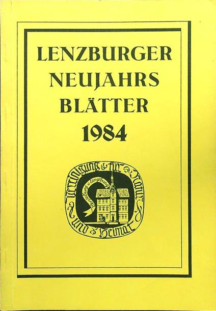 Lenzburger neujahrs blatter 1984 - copertina