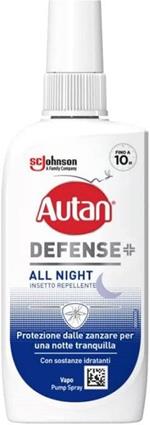 Autan Defense All Night Spray Anti Zanzara Durata Tutta la Notte 100 ml