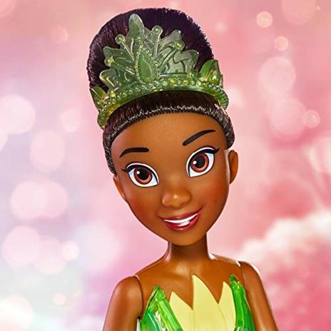 Hasbro Disney Princess Royal Shimmer- Bambola di Tiana, fashion doll con gonna e accessori - 5