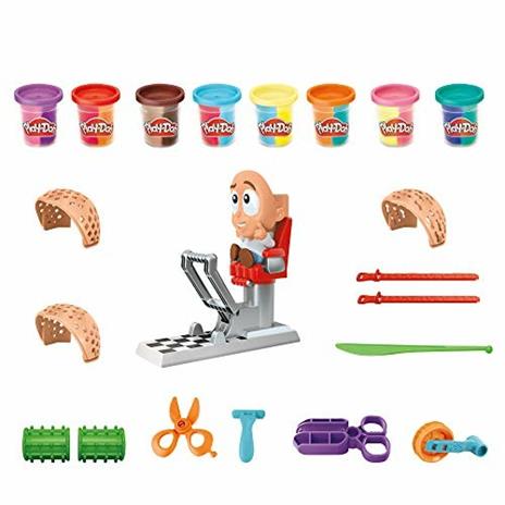 Play-Doh - Il Fantastico Barbiere, playset con 8 vasetti di pasta da modellare e accessori - 4