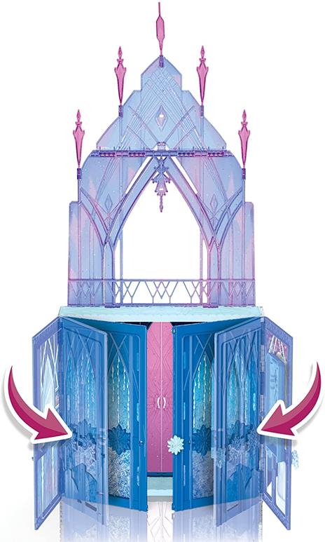 Hasbro Disney Frozen - Il Palazzo di Ghiaccio di Elsa richiudibile con bambole di Elsa e Olaf, castello giocattolo pieghevole - 6