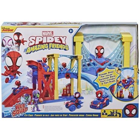 Marvel Spidey Amazing Friends Web Squad Playset Città con Ponte Idea Regalo  - Marvel - TV & Movies - Giocattoli