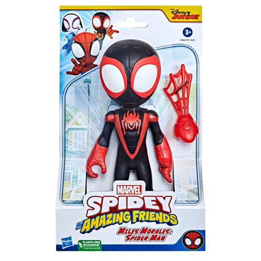 Hasbro Marvel Spidey e I Suoi Fantastici Amici - Mega Miles Morales, action figure da 22,5 cm