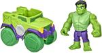 Hasbro Marvel Spidey e I Suoi Fantastici Amici - action figure di Hulk e veicolo Smash Truck
