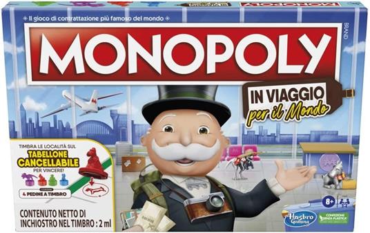 Monopoly - In Viaggio per il Mondo, gioco da tavolo per famiglie e bambini  dagli 8 anni in su - Hasbro - Games - Giochi di ruolo e strategia -  Giocattoli | Feltrinelli