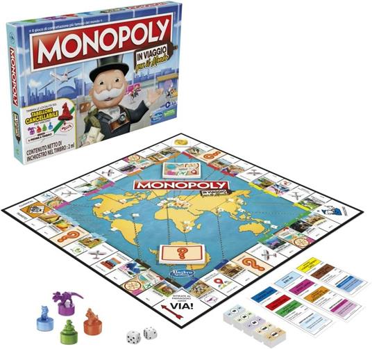 Monopoly - In Viaggio per il Mondo, gioco da tavolo per famiglie e bambini  dagli 8 anni in su - Hasbro - Games - Giochi di ruolo e strategia -  Giocattoli | laFeltrinelli