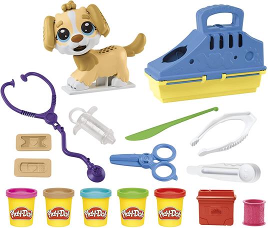 Play-Doh - Set da Veterinario, playset con cane giocattolo per bambini dai 3 anni in su