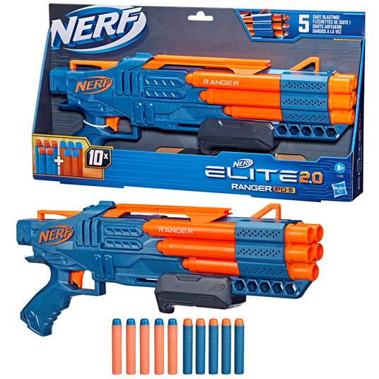 Nerf Elite 2.0 - Ranger PD-5, blaster a raffica a 5 canne con azione a  pompa, include 10 dardi originali Nerf Elite - Hasbro - Pistole e fucili -  Giocattoli | Feltrinelli