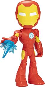 Hasbro Marvel Spidey e I Suoi Fantastici Amici - Mega Iron Man, action figure da 22,5 cm, giocattolo prescolare