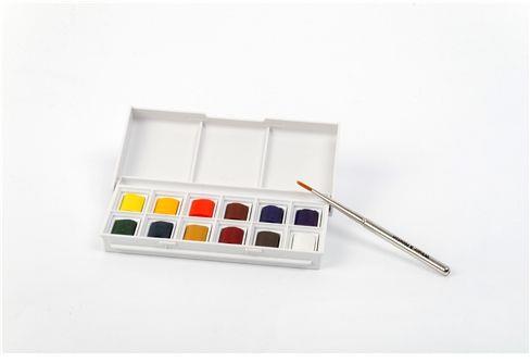 Winsor & Newton 390640 pittura ad acqua Blu, Verde, Rosso, Bianco, Giallo Palette 12 pezzo(i) - 5