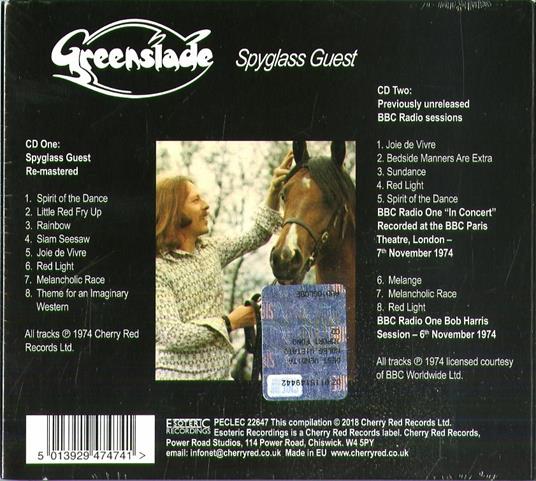 Spyglass Guest - CD Audio di Greenslade - 2