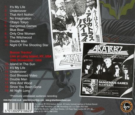 Dangerous Games - CD Audio di Alcatrazz - 2