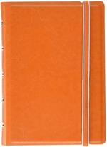 Taccuino Notebook Filofax Pocket a righe copertina similpelle con elastico Arancione