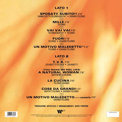 Irene Grandi (30° Anniversary Limited Edition - 180 gr. Orange Vinyl - Copia autografata) - Vinile LP di Irene Grandi - 3