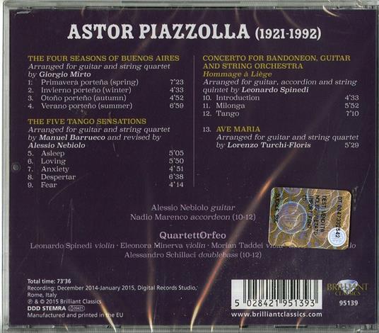 El otro Astor. Musica per archi e chitarra - CD Audio di Astor Piazzolla - 2