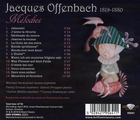 Mélodies - CD Audio di Jacques Offenbach,Mariam Sarkissian - 2