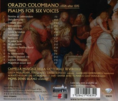 Salmi a 6 Voci - CD Audio di Orazio Colombano - 2