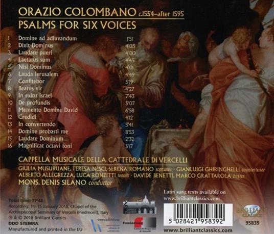 Salmi a 6 Voci - CD Audio di Orazio Colombano - 2