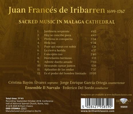 Musica Sacra Nella Cattedrale Di Malaga - CD Audio di Juan Francisco Iribaren - 2