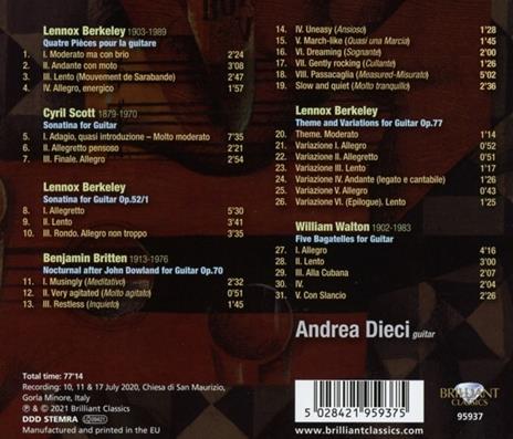 English Guitar Music of the 20th Century - CD Audio di Andrea Dieci - 2