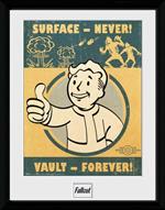 Stampa In Cornice 30x40 cm. Fallout 4. Vault Forever