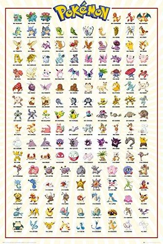 Poster Pokemon. Kanto 151 61x91,5 cm. - GB Eye - Idee regalo | Feltrinelli