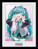 Stampa In Cornice 30x40 cm. Hatsune Miku. Wink