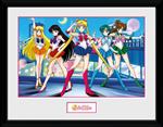 Stampa In Cornice 30x40 cm. White Frame Sailor Moon. Group