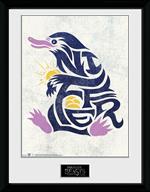 Stampa In Cornice 30x40cm Fantastic Beasts. Niffler Graphic Symbol