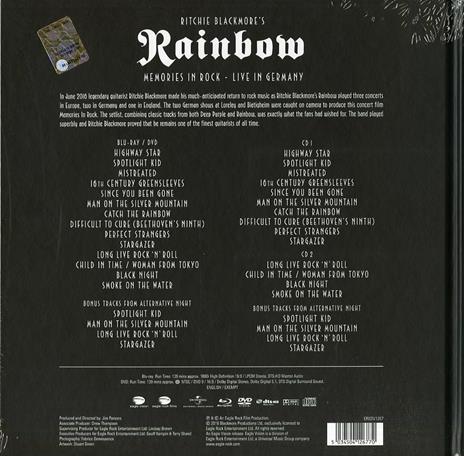 Memories in Rock (Deluxe Edition) - CD Audio + DVD + Blu-ray di Rainbow - 2