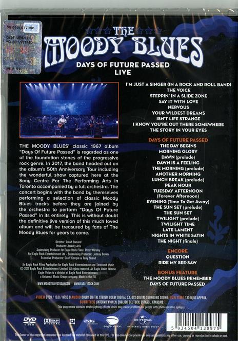 Days Of Future Passed Live (DVD) - DVD di Moody Blues - 2