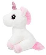 Unicorno Peluche 20 Cm Con Tessuto Glitter In Borsetta Di Pailette