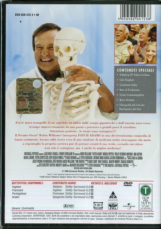 Patch Adams - DVD - Film di Tom Shadyac Commedia | laFeltrinelli