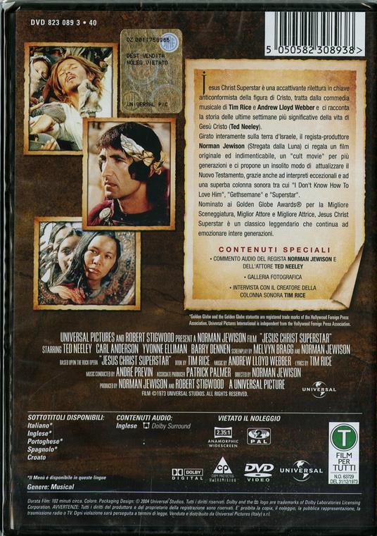 Jesus Christ Superstar (DVD) - DVD - Film di Norman Jewison Musicale |  Feltrinelli