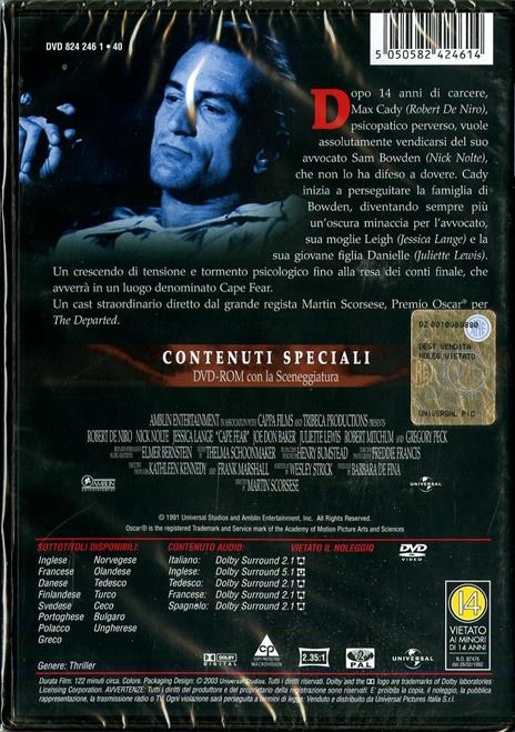 Cape Fear. Il promontorio della paura di Martin Scorsese - DVD - 2