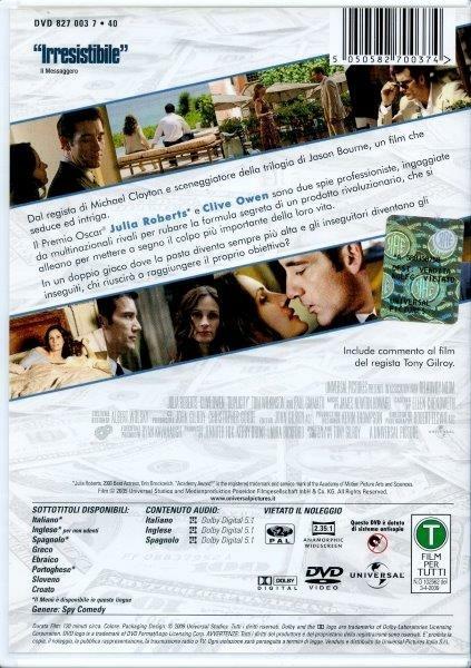 Duplicity di Tony Gilroy - DVD - 2