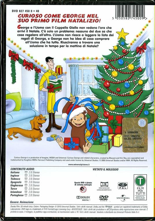 Curioso come George. Natale a sorpresa - DVD - Film di Frank Marino  Animazione | Feltrinelli