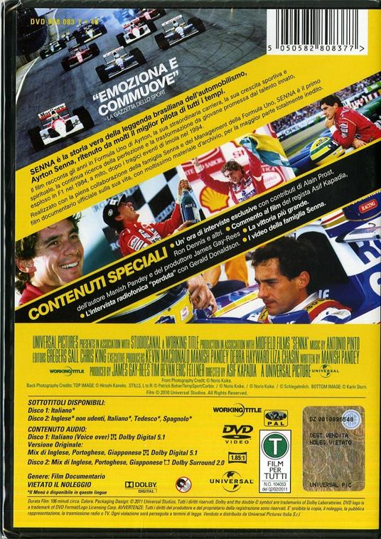 Senna di Asif Kapadia - DVD - 2