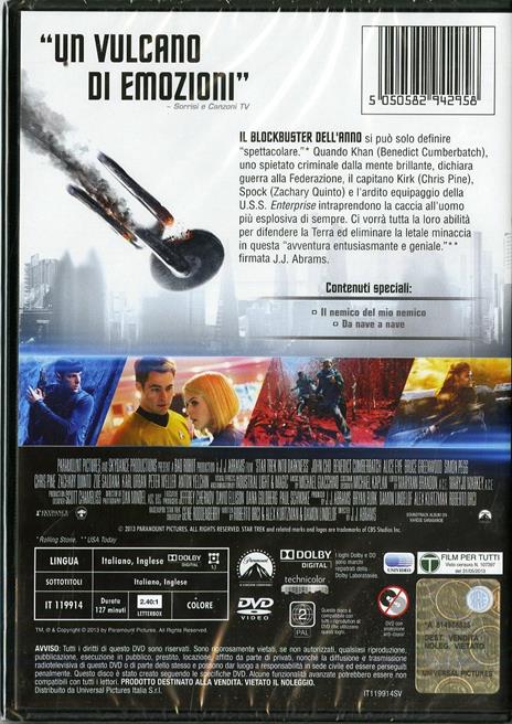 Into Darkness. Star Trek di J. J. Abrams - DVD - 2