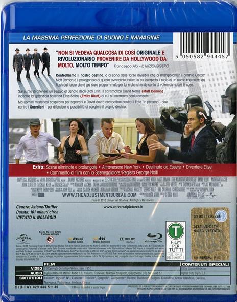 I guardiani del destino di George Nolfi - Blu-ray - 2