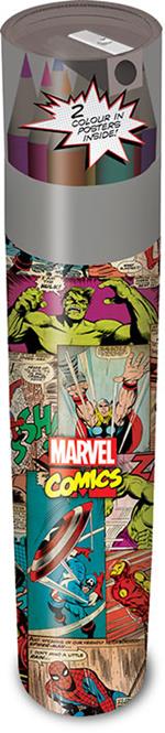 Set Matite in Tubo Marvel. Comic Panels