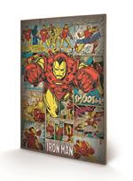 Stampa su legno 59 x 40 cm Marvel Comics. Iron Man Retro