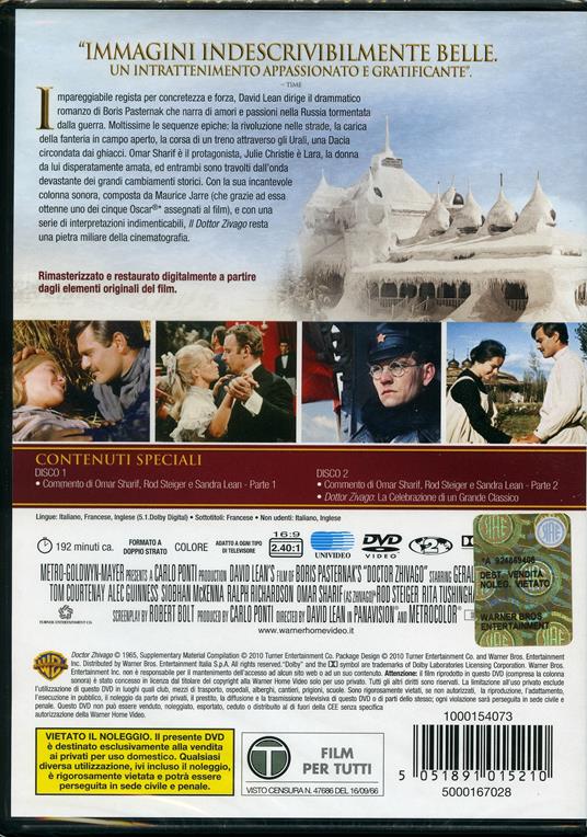 Il dottor Zivago - DVD - Film di David Lean Drammatico