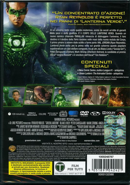 Lanterna Verde - DVD - Film di Martin Campbell Fantastico | laFeltrinelli