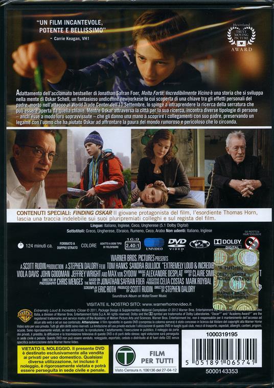 Molto forte, incredibilmente vicino di Stephen Daldry - DVD - 2