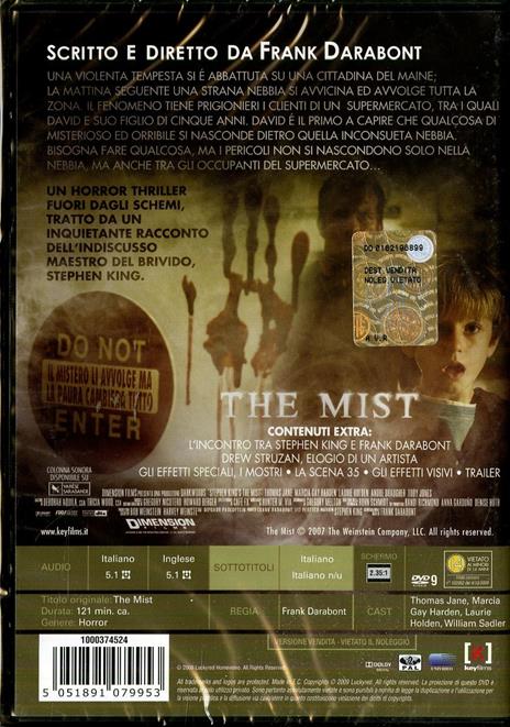 The Mist di Frank Darabont - DVD - 2